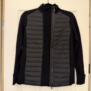 Lafayette 148 Black Wool & Puffer Hybrid Sweater Jacket | Size S